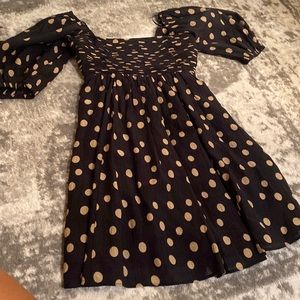 A&F black dress with gold polka dots. New with tags!!